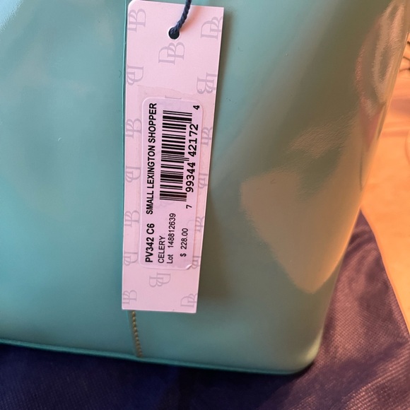 Small Lexington Shopper Dooney & Bourke Bag NWT Celery Color - Picture 2 of 5